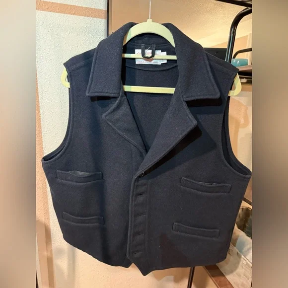 Vintage Filson Mackinaw Wool Western Vest (xl, dark blue) - Picture 4 of 13